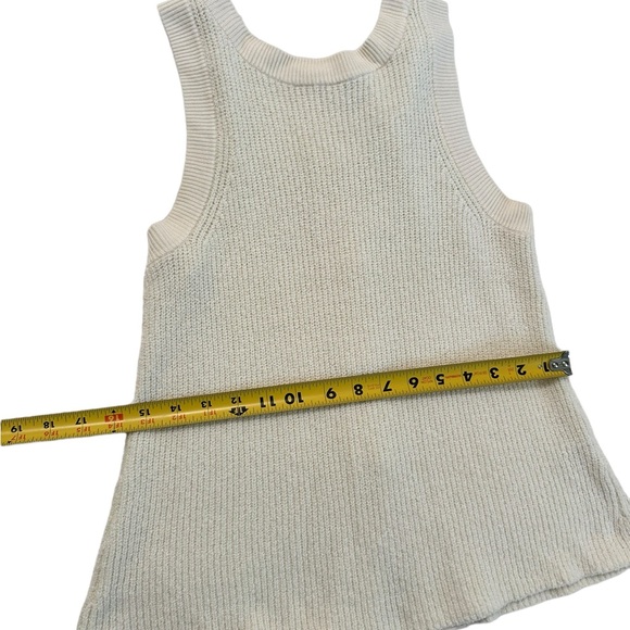 Moth by Anthropologie Cream Button Up Back Knit Sleeveless Top Size XS - Picture 14 of 17